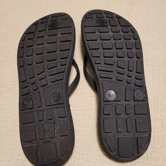 Hurley Black O&O Printed Flip Flop White Logo Authentic - Picture 4 of 4